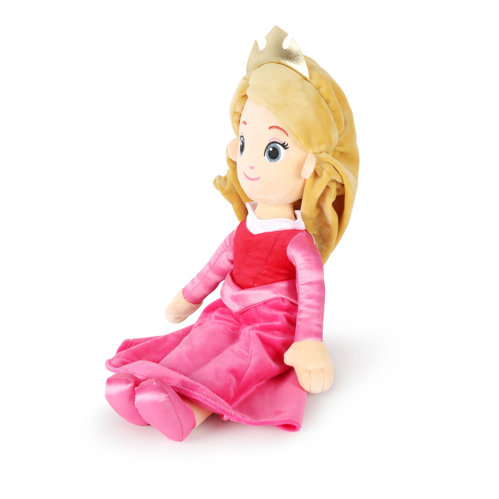 Jay Franco Kids Plush Pillow Buddy - 21 Inches Ultra-Soft Stuffed Plushie & Cozy Pillow, Official Licensed Product, Pink - Princess Aurora