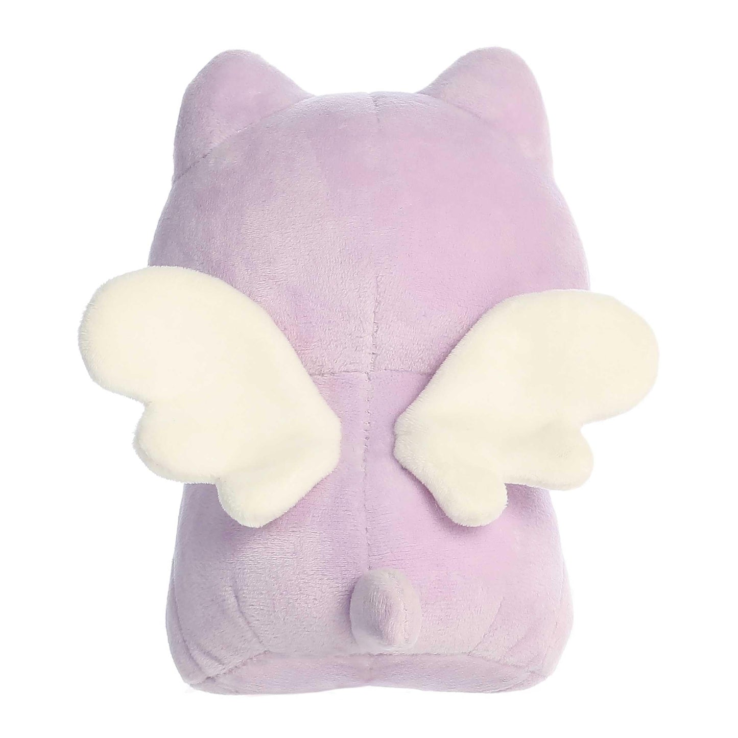 Aurora Enchanting Tasty Peach Candy Heart Meowchi Stuffed Animal - Bright & Colorful Design - Showpiece Plush - Lavender 7 Inches