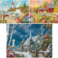 Bits and Pieces 3 Jigsaw Puzzle Set - 300 Piece Puzzles for Adults - Alan Giana Seasons Set - 18" x 24" Jigsaw Puzzles - Spring Winter Beach - Random
