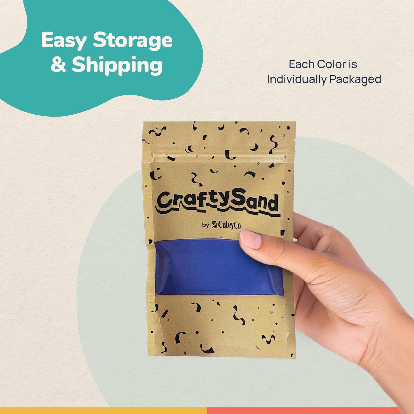 CuteyCo Crafty Sand Pack - 10 Colors: 11 lbs of Vibrant Craft Sand & Play Sand