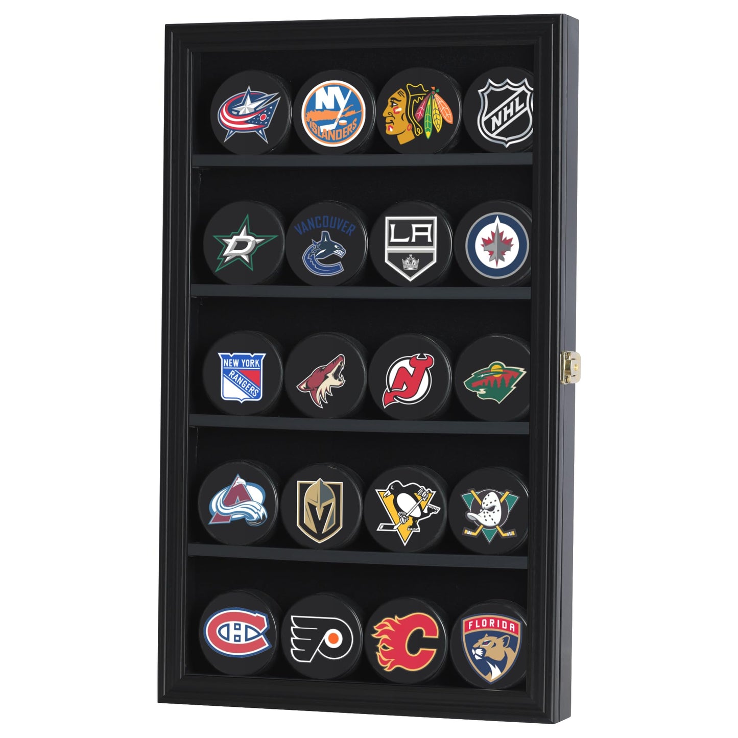 The Playing Card Frame - 25 Deck Holder Display Case Frame Wall Mount (Black Finish)