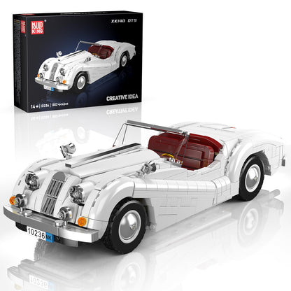 Mould King Vintage Roadster Building Set, 1302 Pieces Sports Car