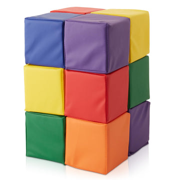 Soft Play Foam Blocks for Toddlers, Colorful Stacking Cubes by Casafield