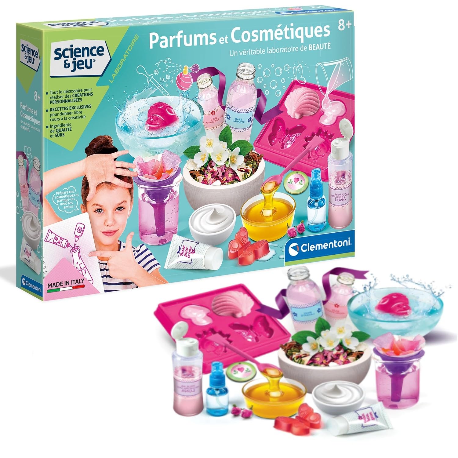 Clementoni -52567-Perfumes & Cosmetics-Scientific Game-French Version-8 Years and up-Made in Italy, 52567