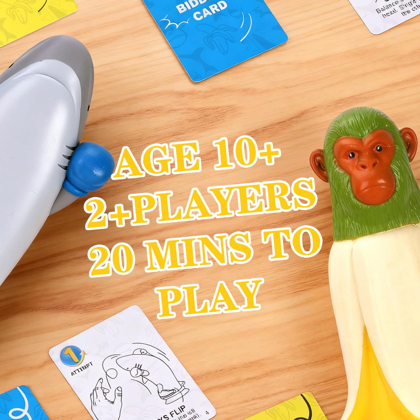 SOYUOI Banana Monkey VS SharkMan - Exciting Flip-Standing Throwing Game | Ultimate Family & Party Fun | Perfect for Gatherings & Game Nights |