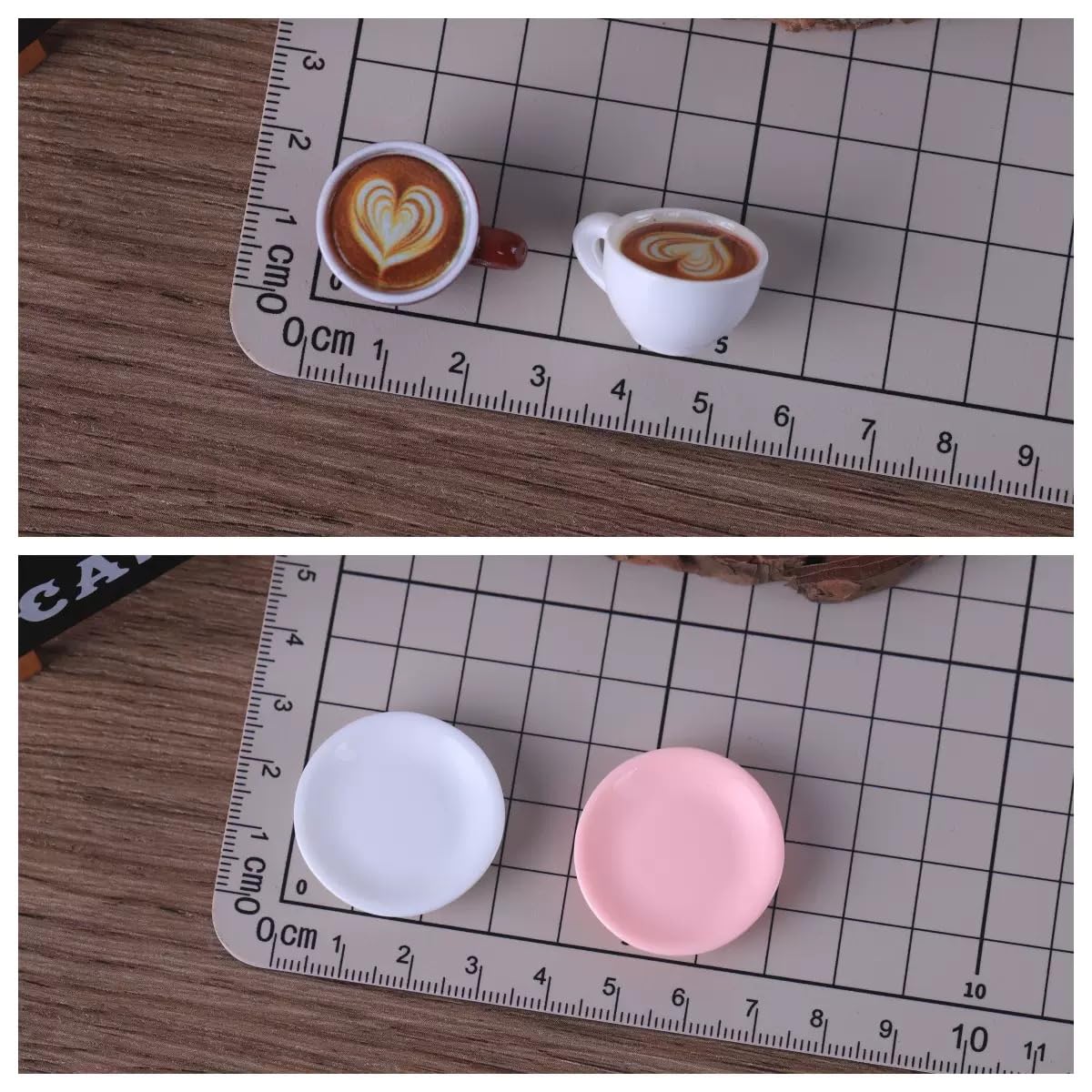 8Pcs Miniature Coffee Cups Model Sets Dollhouse Ornament Dollhouse Decoration Mini Decor Doll House Accessories