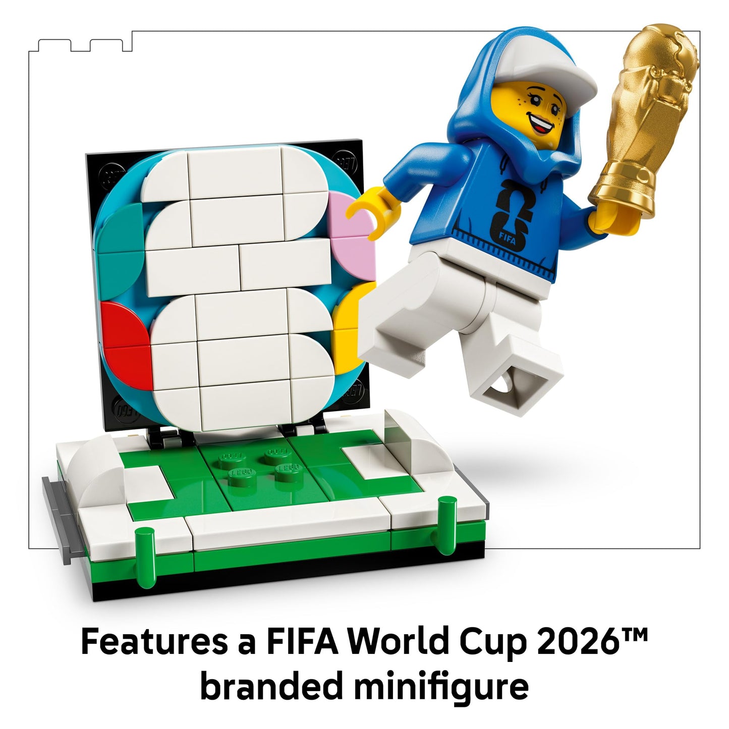 LEGO Editions FIFA World Cup Official Trophy Building Set - Kit for Display in Bedroom, Home Office, Book Shelf - Soccer Fans Collectible - W/World