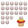 DecoPac Baseball Rings, Cupcake Decorations, Baseball Cupcake Toppers, Food Safe - 24 Pack
