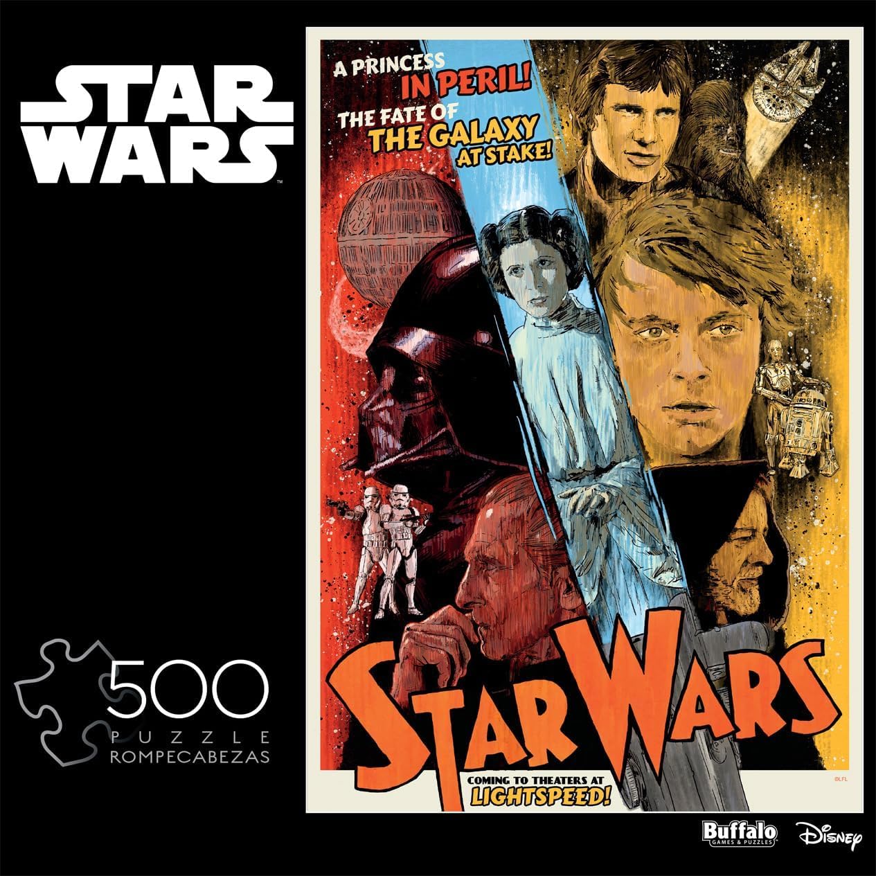 Buffalo Games - Star Wars - The Fate of The Galaxy at Stake! - 500 Piece Jigsaw Puzzle for Adults -Challenging Puzzle Perfect for Game Nights