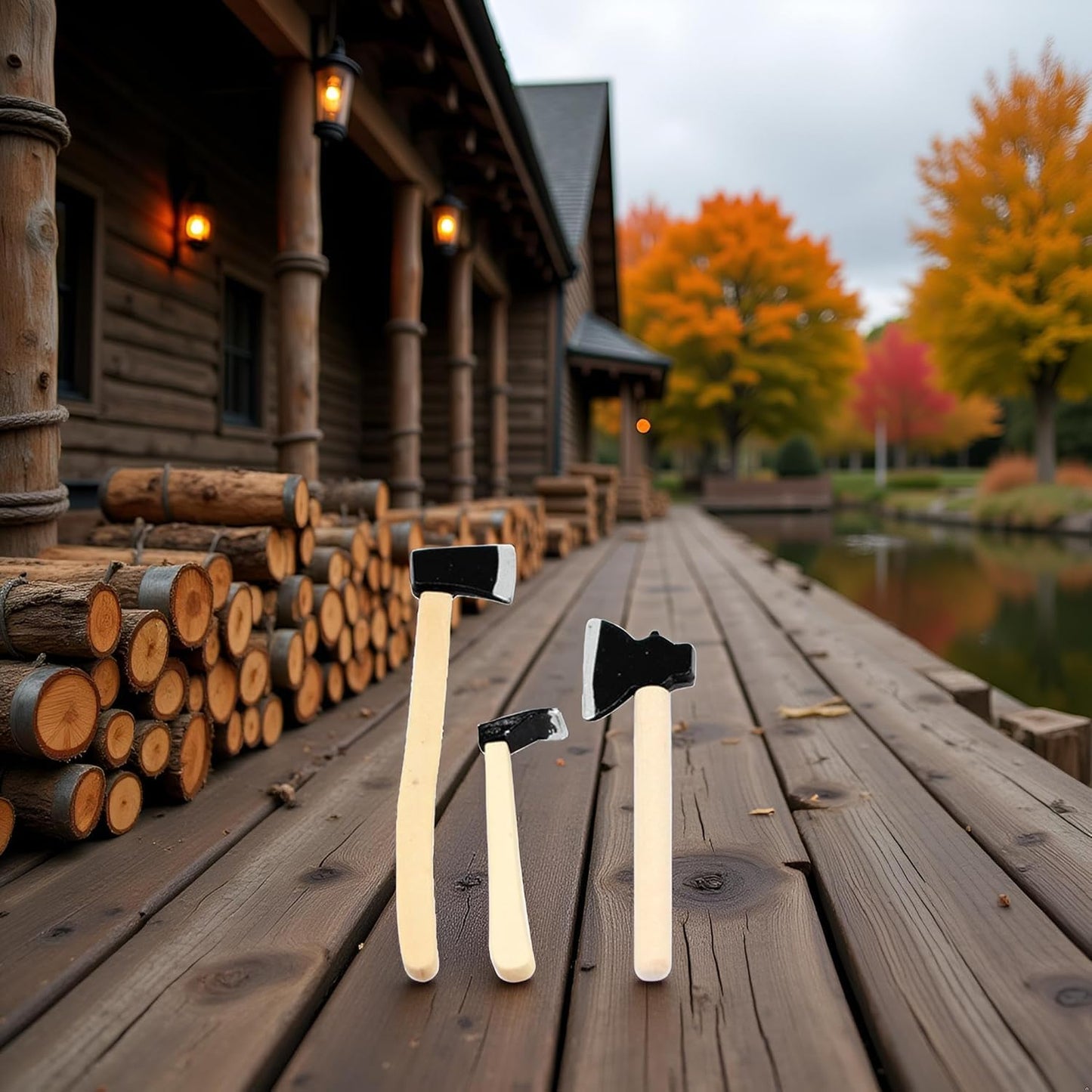 6 Pcs 1/12 Miniature Axe Dollhouse Decoration Accessories Model Miniature Decoration DIY Accessories Shooting Props