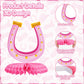 12PCS Cowgirl Party Decorations Western Cowgirl Honeycomb Centerpieces for Tables Lets Go Girls Party Decor for Birthday Baby Shower Supplies