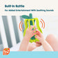 RaZbaby RaZ-Apple Silicone Teether & Rattle Toy - Soft, Flexible & Easy to Hold, Soothing Sounds for Entertainment, Textured for Teething Relief