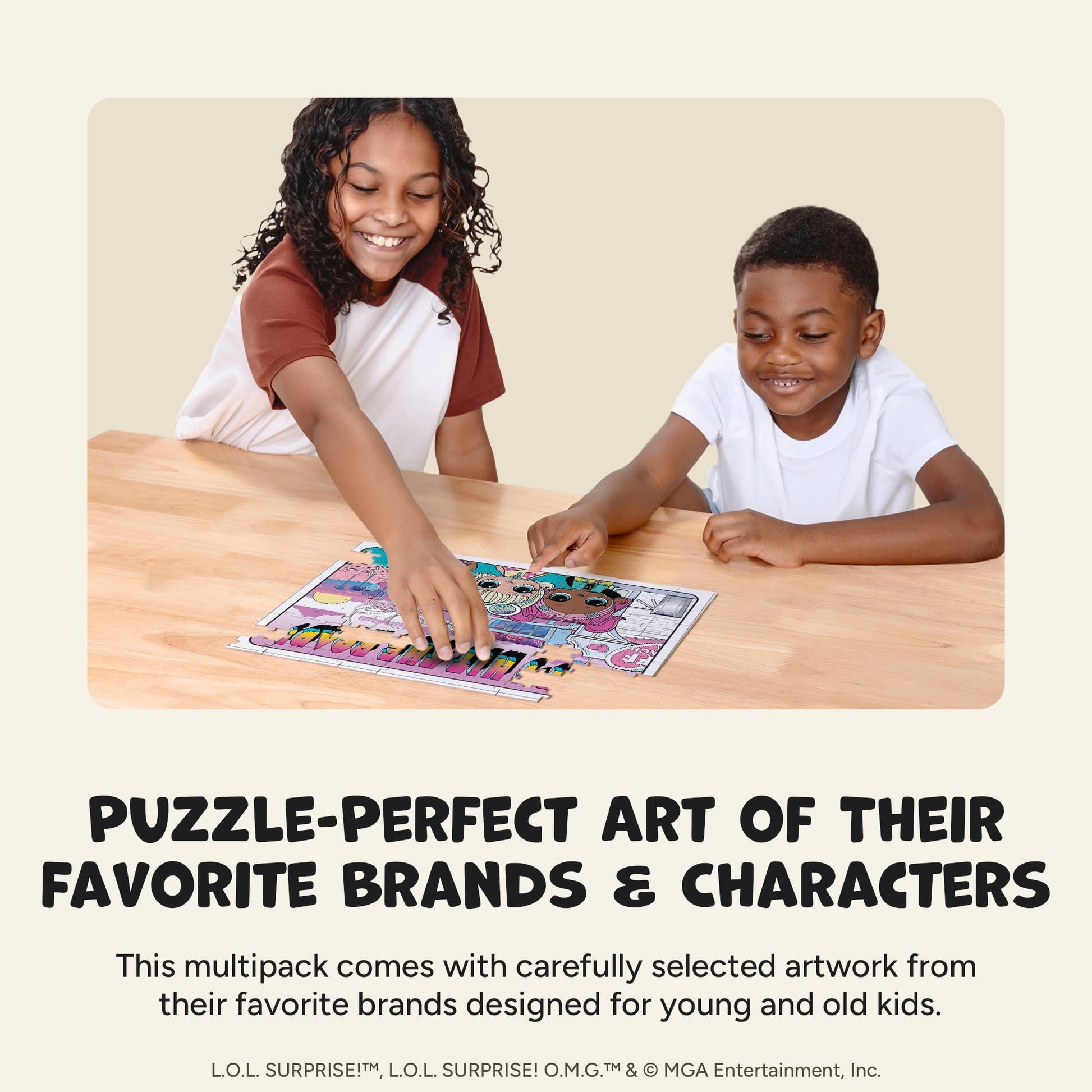 Buffalo Games - LOL - 4 X 1 Kids Multipack - LOL Travel - Multi Piece Jigsaw Puzzle for Adults -Challenging Puzzle Perfect for Game Nights - Finished