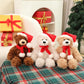 Plushland Adorable Soft Brandon Teddy Bear, Stuffed Animal Holiday Toys with Hat and Scarf Christmas Accessories - A Perfect Toy Gift for Kids 12