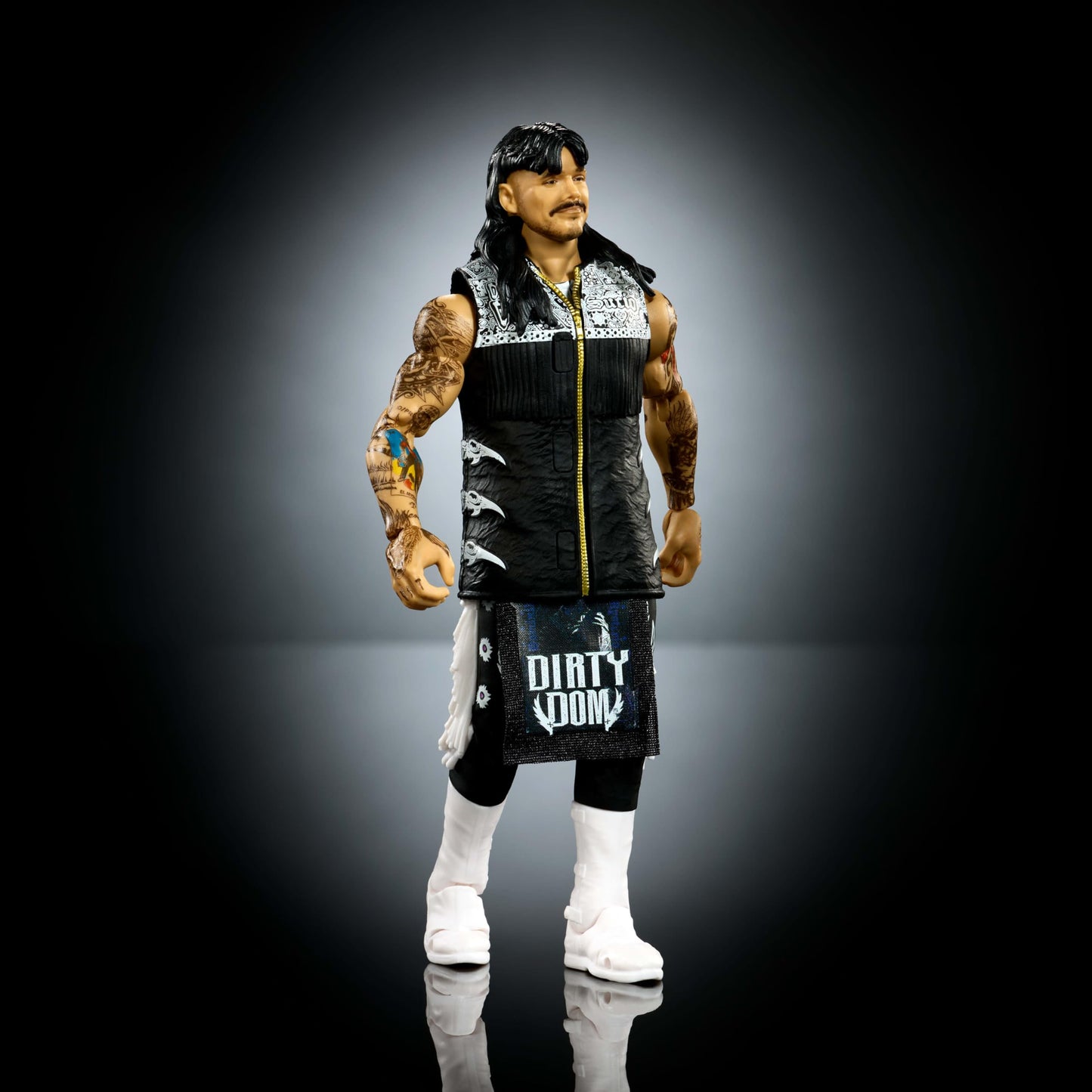 Mattel WWE Ultimate Edition Action Figure & Accessories Set, “Dirty” Dominik Mysterio 6-inch Collectible with Swappable Heads & Hands, 30 Articulation