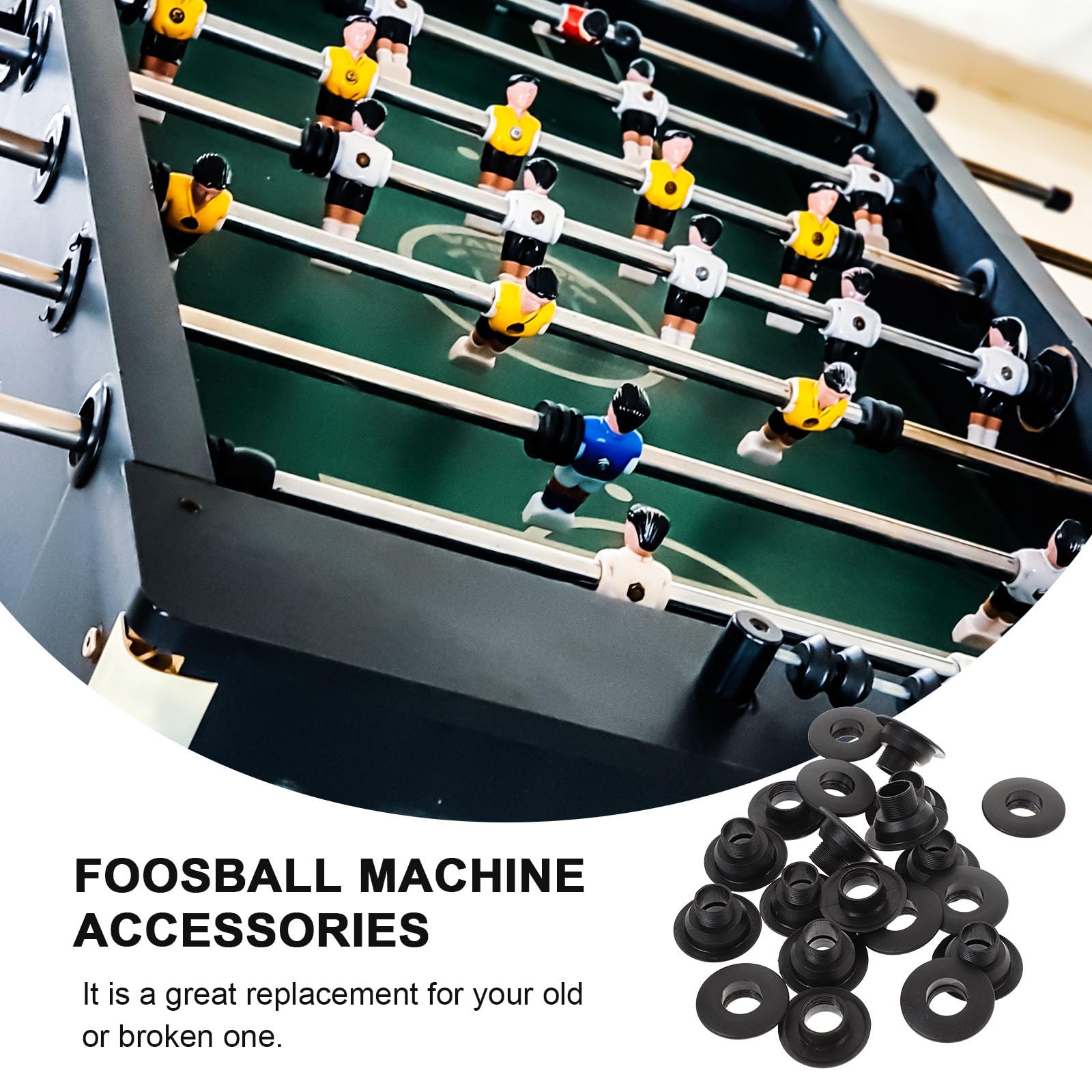 LIOOBO Table Foosball Bushings Table Football Bearing Rods Foosball Machine Bearings Foosball Table Parts 10Set