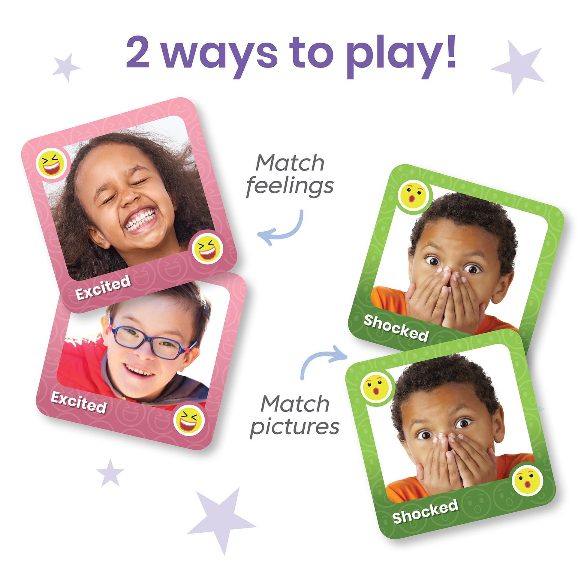 hand2mind Express Your Feelings Memory Match Game, Emotion Cards, Matching Game, Emotional Intelligence for Kids, Play Therapy Games for Kids, Social