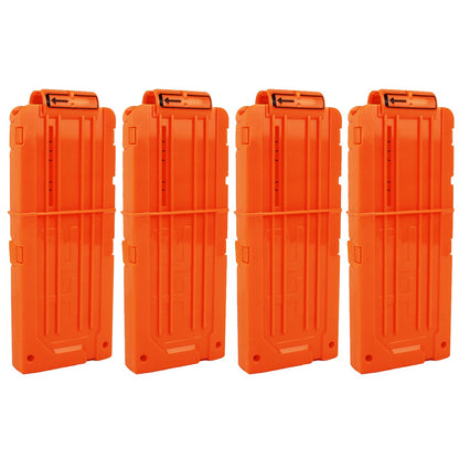 OIMIO Bullet Clips, 4 Pack 12-Darts Quick Reload Clips Magazine Clips for Nerf n-Strike Elite Blaster(Orange)