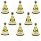 Big Dot of Happiness Honey Bee - Cone Happy Birthday Party Hats for Kids and Adults - Set of 8 (Standard Size)