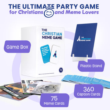 The Christian Meme Game for Family Fun- Clean, Hilarious Bible Game with 75 Memes & 360 Faith-Based Captions - Family Meme Game, Christian Gift