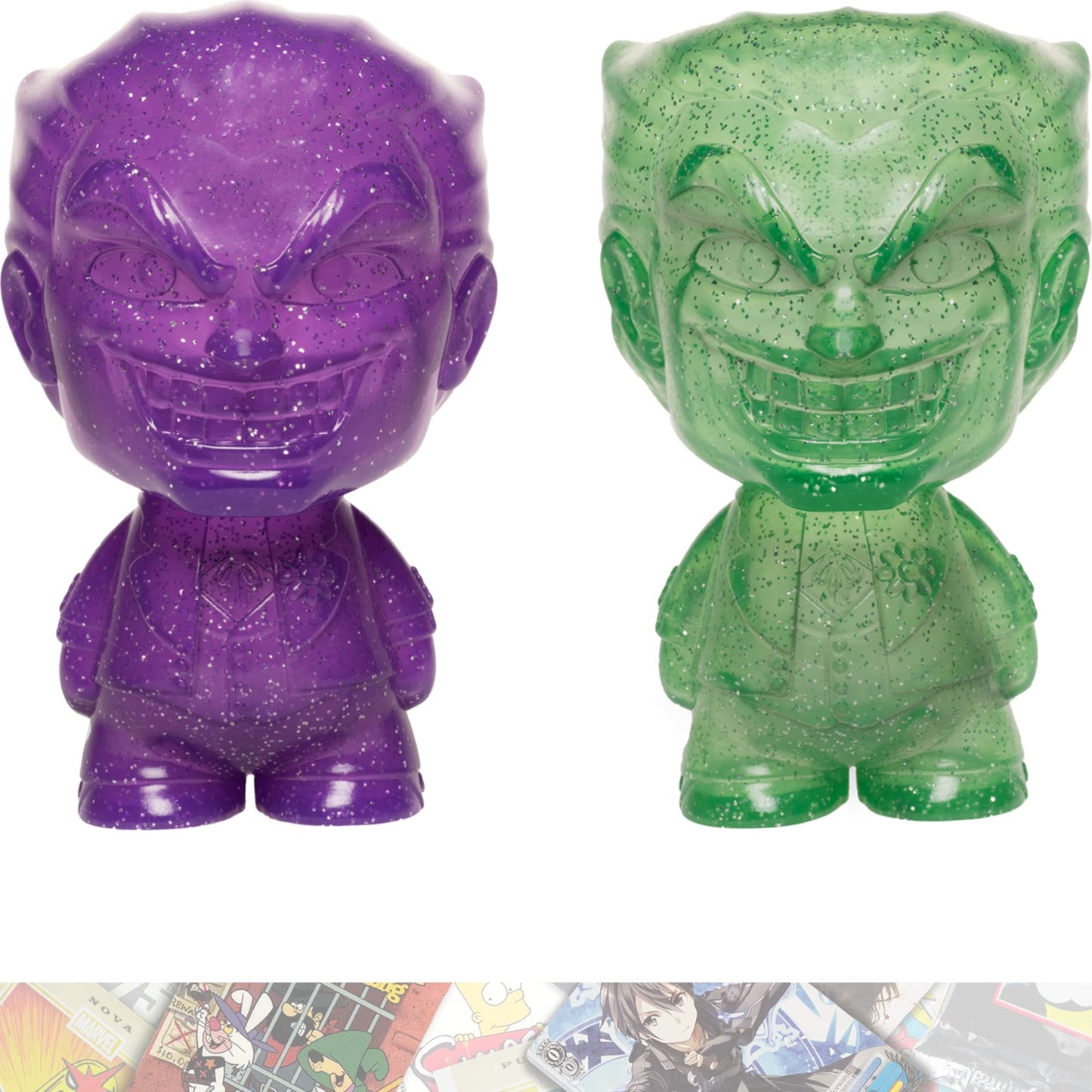 Funko The J o k e r [Purple & Green]: Hikari XS Vinyl Figurine Bundle with 1 Comics Theme Compatible Trading Card (20056)