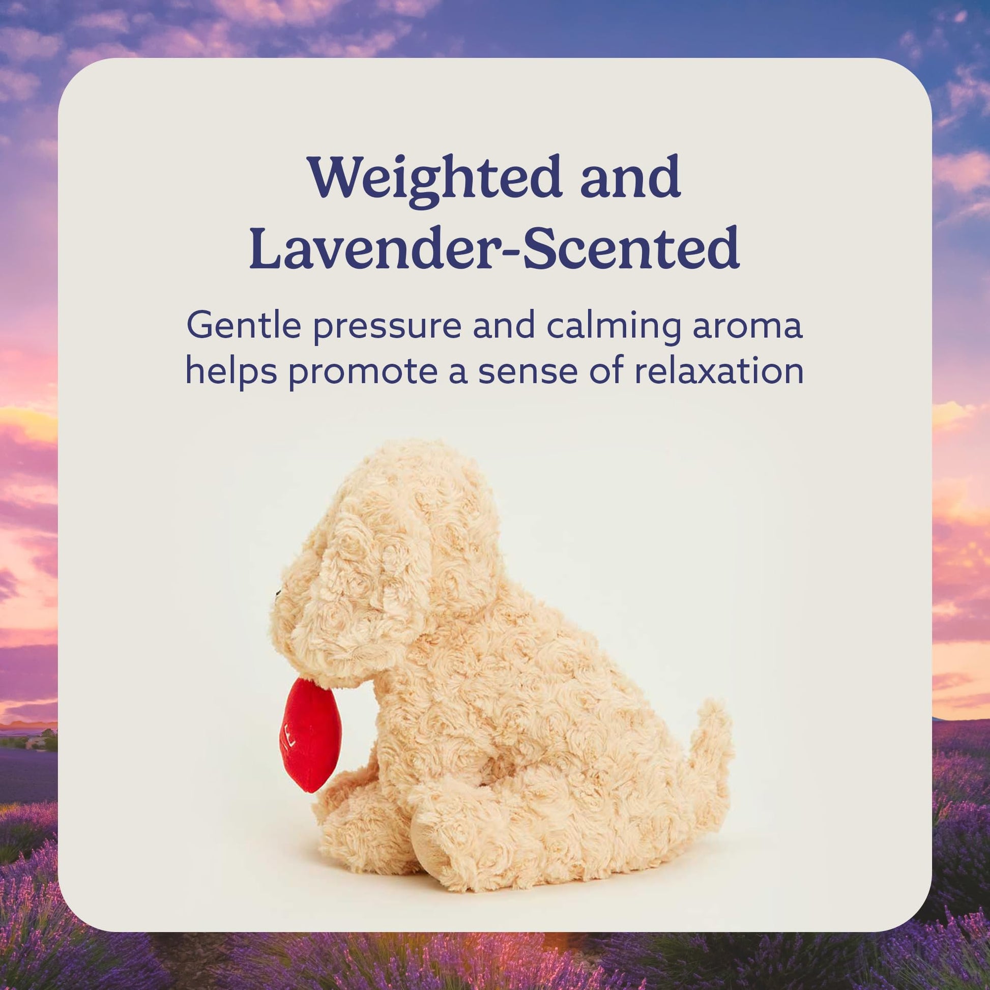 warmies Microwavable & Weighted Stuffed Animals, Dog Golden Be Mine - Heated Stuffed Animal Plushie for Warmth & Comfort - Cute Soft Plush Toys