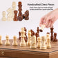 15" Magnetic Chess Set & Checkers Set 2 in 1?Rinten Leather Portable Travel Chess Board Game Sets with Velvet Bag Packaging Beginner Large Chess Set