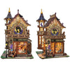 TOPBSFARNY DIY Book Nook Kit with LED Light, Vintage Clock Theme Wooden 3D Miniature Puzzle, Decorative Booknook for Adults and Teens