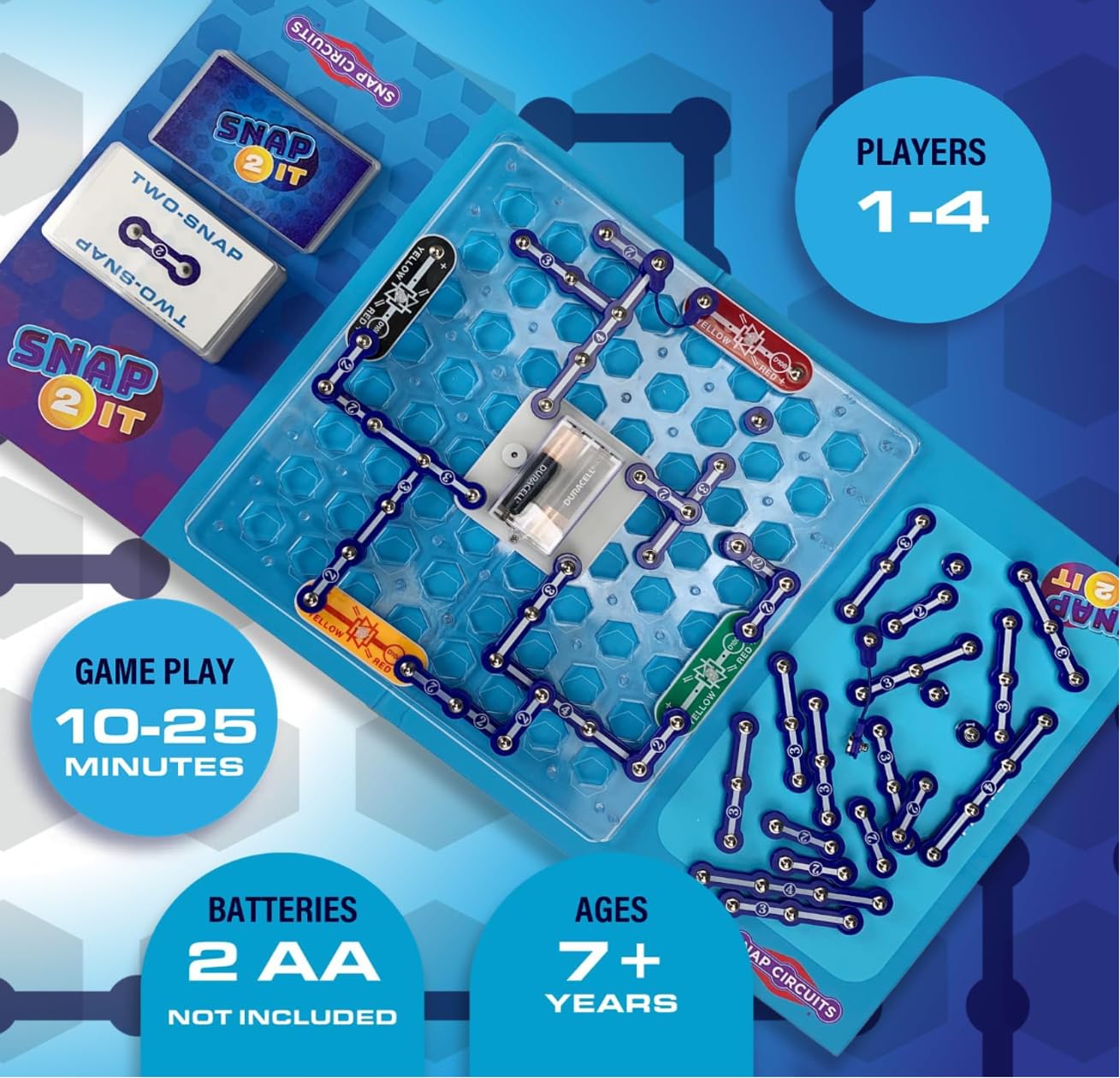 Snap 2 It® Board Game, Game of The Year Finalist, A Race to Light Up The Game, Will You Be First?, for Kids and Adults - Promotes Creativity