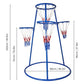 Garvee 4 Basketball Hoop for Toddlers, Basketball Hoop Outdoor, Preschool Toy for Ages 3+, Includes 4 Basketballs and Air Pump, Fun Ball Game for Kids