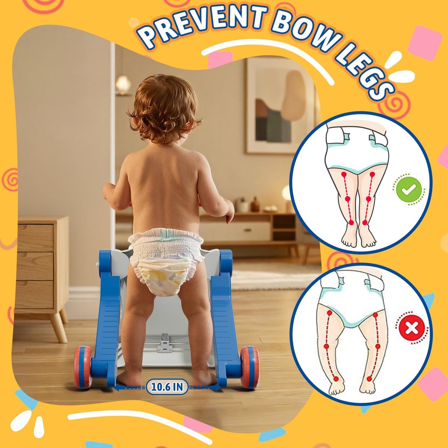 HYES 5 in 1 Baby Push Walker for Baby Boy, Activity Center Learning to Walk, Sit to Stand, Early Learning Push Toys for Infant 12 Months, Walking Toys
