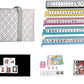 C&H Solutions American Mah Jongg Complete Set, 166 Tiles with All in one Combo Rack with Silver PU Bag