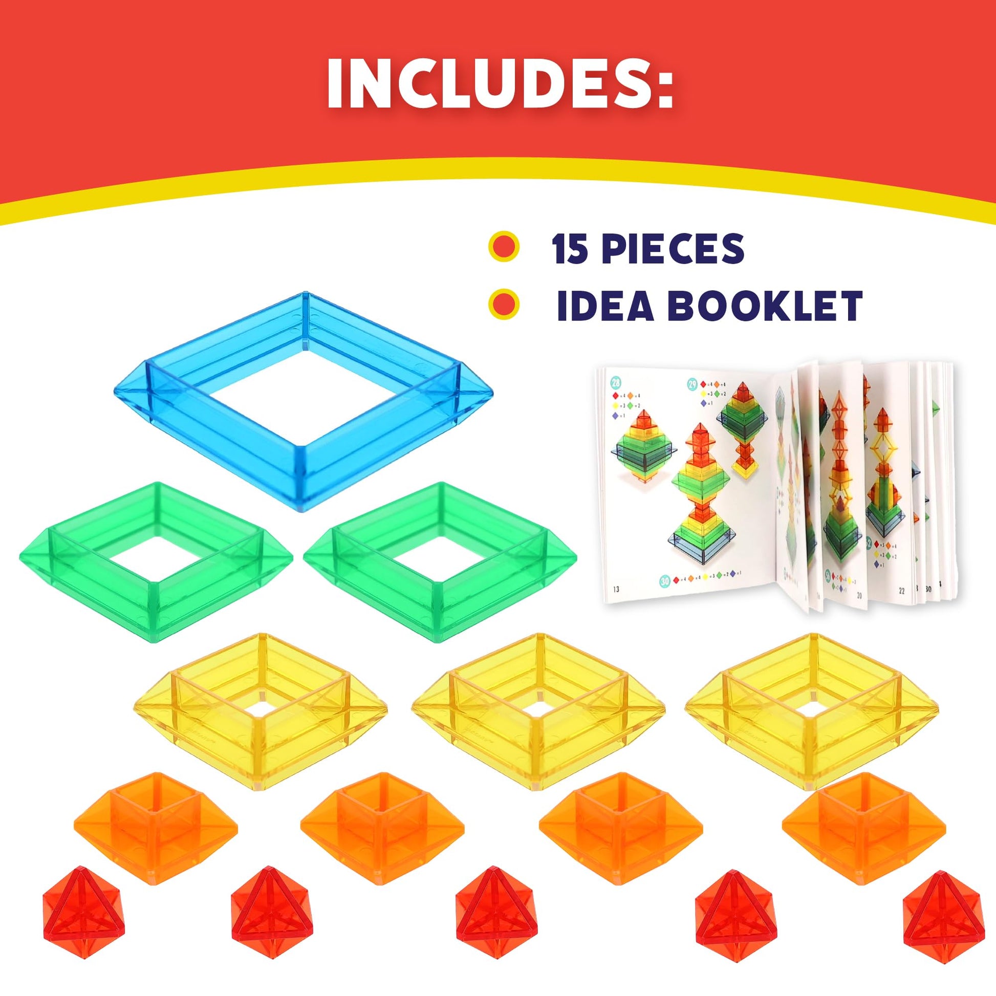 Popular Playthings Sakkaro Geometry Play Stacking Toy, Stem Learning Gift