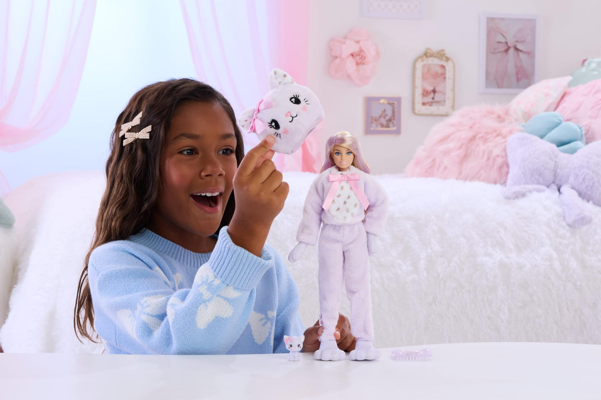 Barbie Cutie Reveal Doll & Accessories, Cuddly Series Kitten