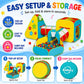 Kids Play Tent for Toddlers, 5pc Toddler Jungle Gym Playset with Ball Pit, Crawl Tunnel and Obstacle Course, Indoor Outdoor Playhouse Toy for Boys