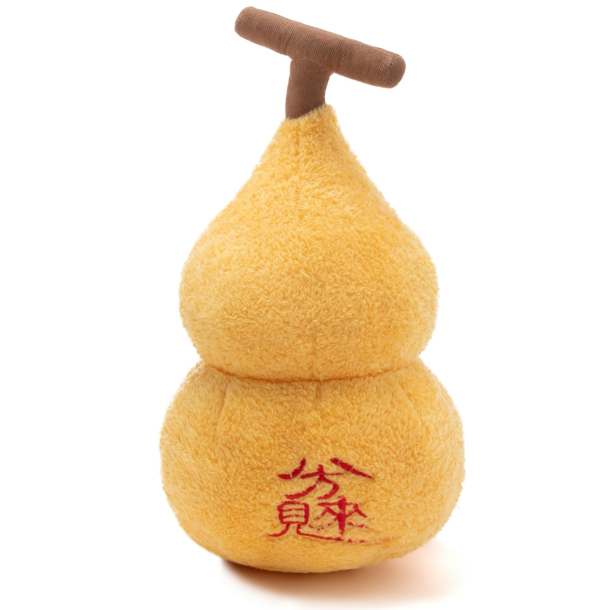 TLEYANKELE Cute Golden Gourd Plush Toy, Lucky Fortune Gourd Stuffed Animal, 14.9 inches, Soft Kawaii Calming Doll for Kids Adults, Decorative Pillow