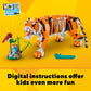 LEGO Creator 3 in 1 Majestic Tiger Building Set, Transforms from Tiger to Panda or Koi Fish Set, Animal Figures, Collectible Building Toy, Gifts