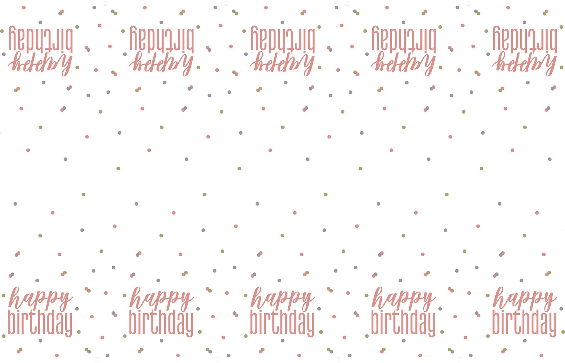 Unique Party 84894 Birthday Plastic Table Cover - 54" x 84" | Glittery Rosegold | 1 Pc, Happy, Rose Gold, 1 Count (Pack of 1)