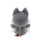 HAKONGEE Grey Cat Plush, Kawaii Weighted Cat Holding Home Pillow, 6"