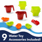 Simplay3 Rushing River Falls Multi-Level Outdoor Water Play Table, Expandable Splash Table for Toddlers and Kids Ages 1.5 to 6 - Includes 9