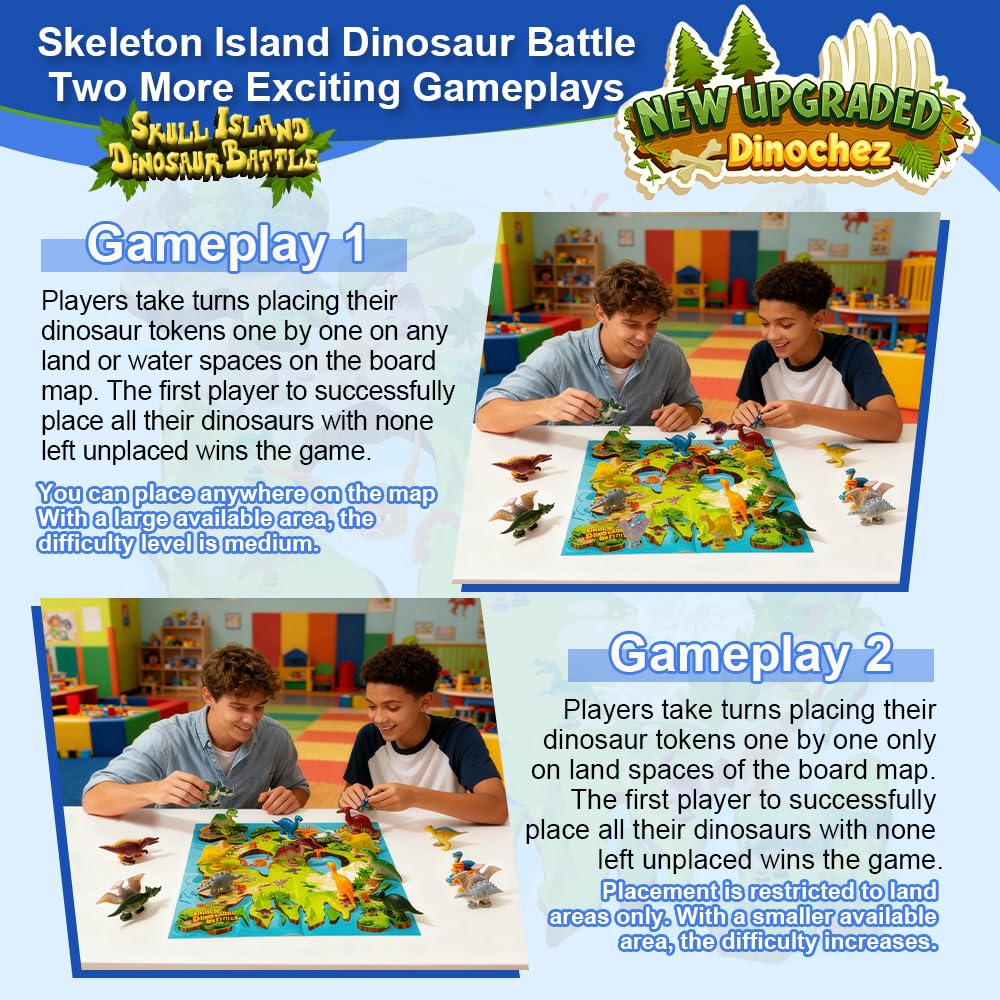 Dinosaur Magnet Chess Game,Magnetic Stones Game?Contains 20 Magnetic Dinosaurs, Exquisite Game mat&Travel Pouch??Magnetic Game for Gift & Family