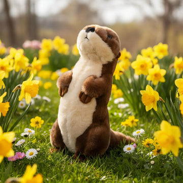 The Petting Zoo River Otter Stuffed Animal Standing, Gifts for Kids, Wild Onez Zoo Animals, River Otter Plush Toy 10 inches