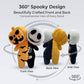 Glow-in-the-Dark Halloween Plush Toy - Reversible Pumpkin & Skeleton Dual Head Horrible Plushies Pillow 9.8" Ultra-Soft Cuddle Buddy noctilucent Bones