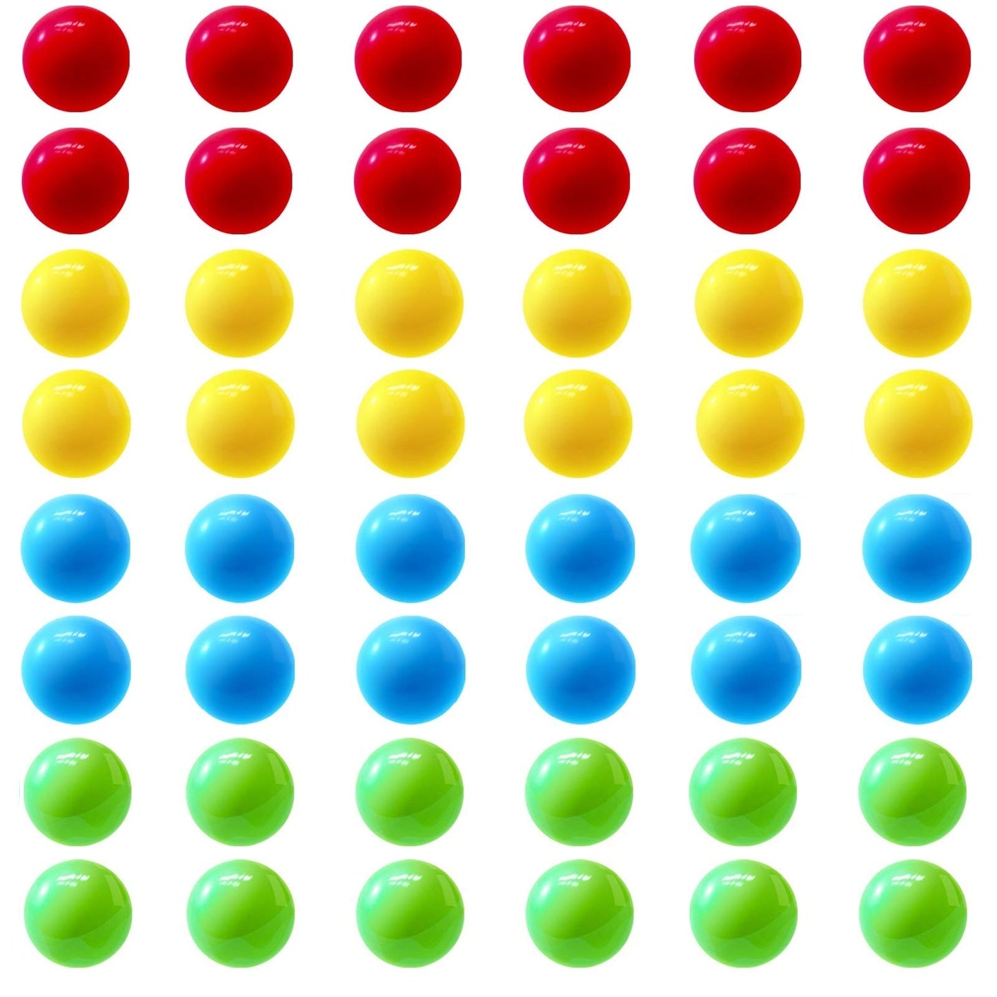 Hotusi 48Pcs Game Replacement Marbles Balls Compatible with Hungry Hungry Hippos（4 Color