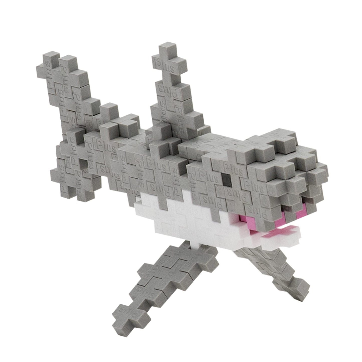 PLUS PLUS Shark - 3D Puzzle Sea Creature Building Block Set, Ocean Animals Figures Tube, Mini Interlocking Pieces - Fun Stem Toys for Kids