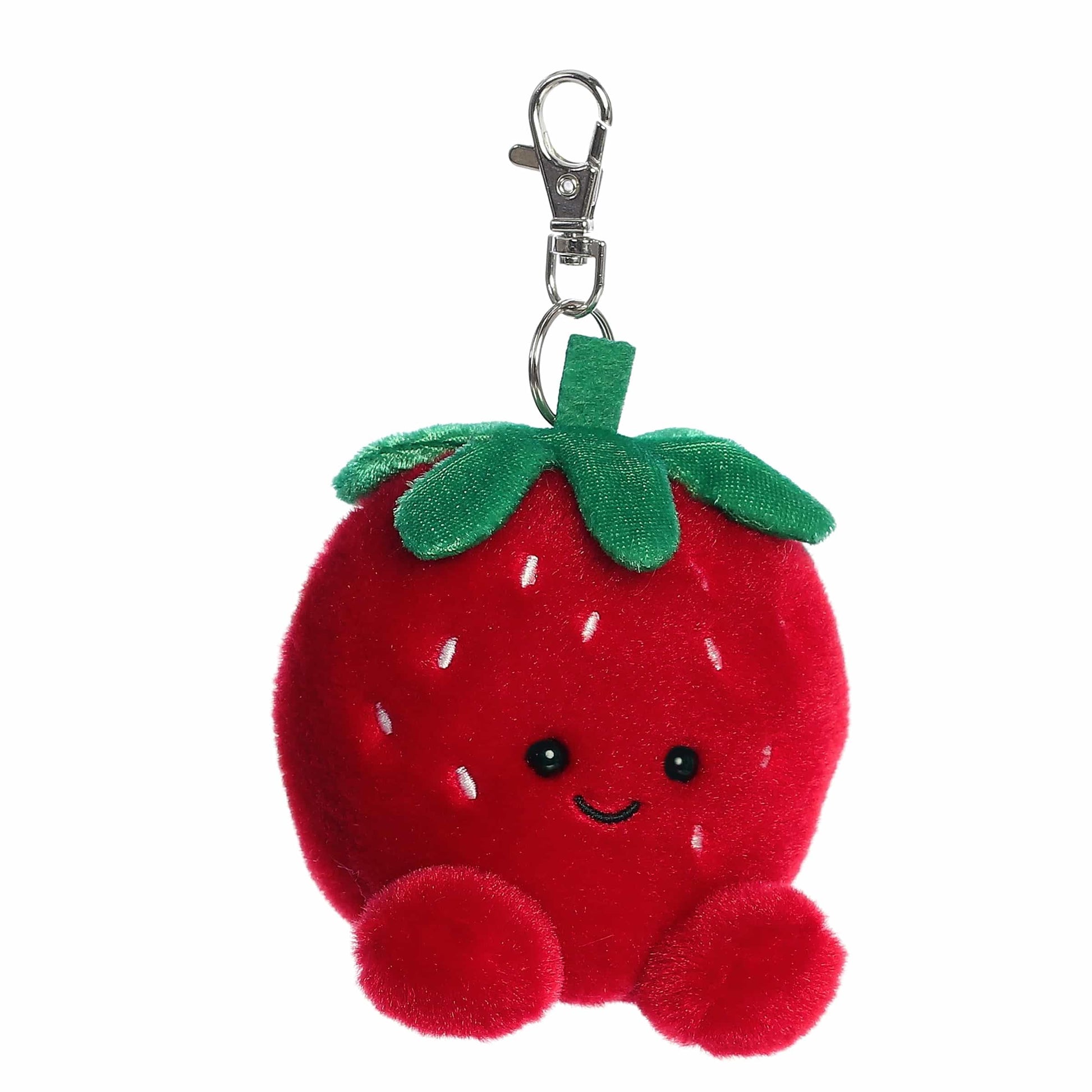 Aurora® Adorable Palm Pals™ Juicy Strawberry™ Clip-On- Fun Collectible Plush for Kids and Adult Collectors - Perfect for Backpacks and Birthday Gifts