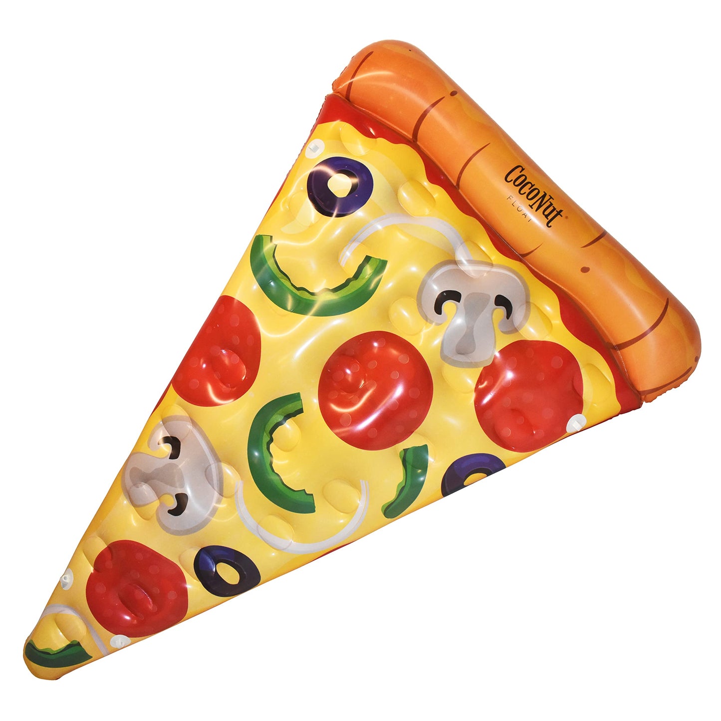 Coconut Outdoor Deluxe Pizza Slice Pool Float - Inflatable Raft - Durable Long Lasting Lounger Float and Water Toy - Fun Decoration for Parties