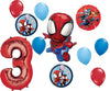 Spidey and His Amazing Friends 3rd Birthday Party Supplies 11pc Balloon Bouquet Decorations