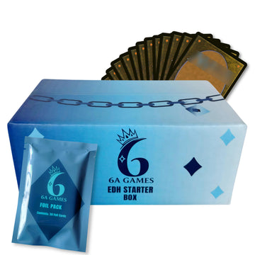 6AGames MTG Starter Collection Commander Booster Box: 500+ EDH TCG Cards with Bonus 30-Card Foil Pack Plus Rares and Mythics - Compatible with Magic