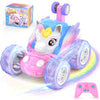 Unicorn Remote Control Car for Girls 3 4 5 6 7 8 Years Old, Birthday Gift